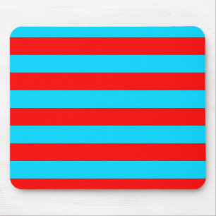 Alfombrilla De Ratón Diseño de franjas rojas y azules