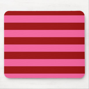 Alfombrilla De Ratón Diseño de franjas rosadas rojas maroon