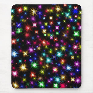 Alfombrilla De Ratón Diseño de Fuegos Artificiales de Estrellas Colorid