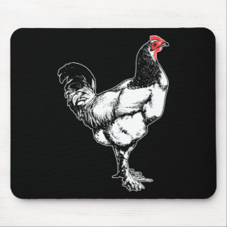 Alfombrilla De Ratón Diseño de gallo de granja vintage minimalista _4