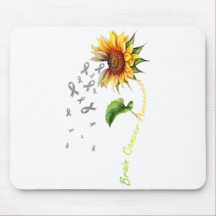Alfombrilla De Ratón Diseño de girasol de superviviente de conciencia d