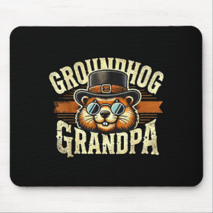 Alfombrilla De Ratón Diseño de gorra de abuelo de marmota elegante para