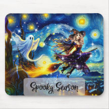 Diseño de Halloween embrujado de noche estrellada
