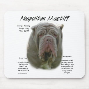 Alfombrilla De Ratón Diseño de historia napolitana de Mastiff (tawny)