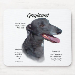 Alfombrilla De Ratón Diseño de historial de Greyhound