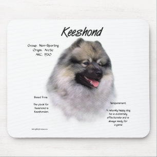Alfombrilla De Ratón Diseño de historial de Keeshond