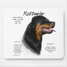 Alfombrilla De Ratón Diseño de historial de Rottweiler