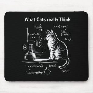 Alfombrilla De Ratón Diseño de humor de física de gato divertido Lo que