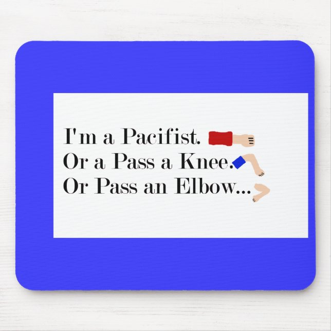 Alfombrilla De Ratón Diseño de Humor Pacifista de MMA (Frente)