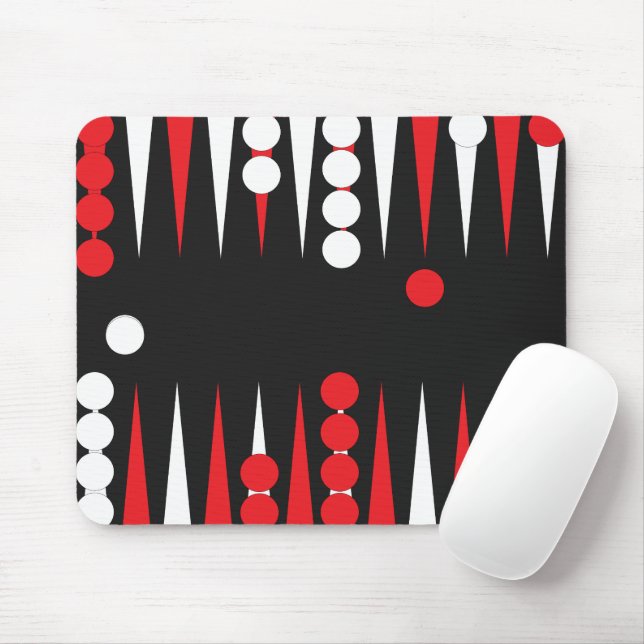 Alfombrilla De Ratón Diseño de juego del jugador de backgammon (Con ratón)