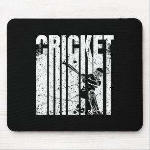 Alfombrilla De Ratón Diseño de jugador de cricket retro