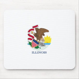 Alfombrilla De Ratón Diseño de la bandera del estado de Illinois