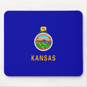 Alfombrilla De Ratón Diseño de la bandera del estado de Kansas