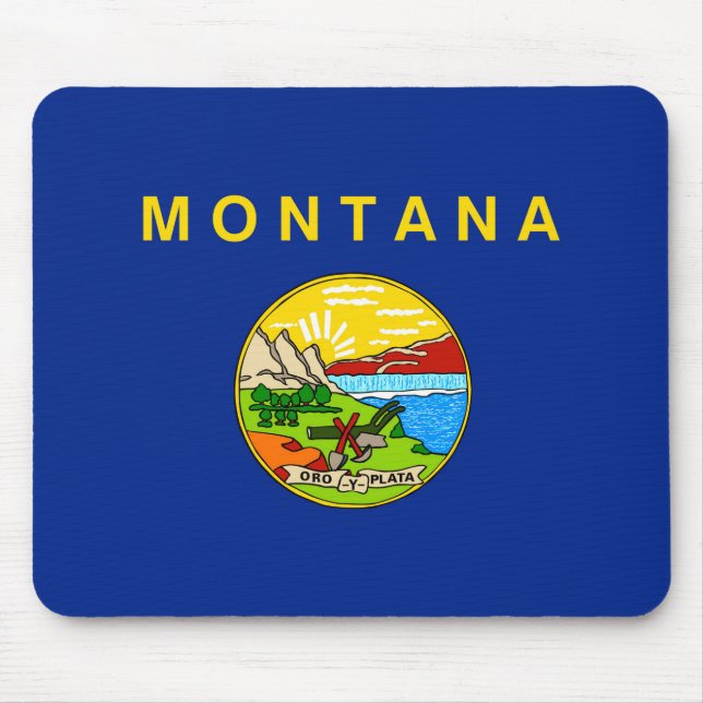 Alfombrilla De Ratón Diseño de la bandera del estado de Montana (Frente)