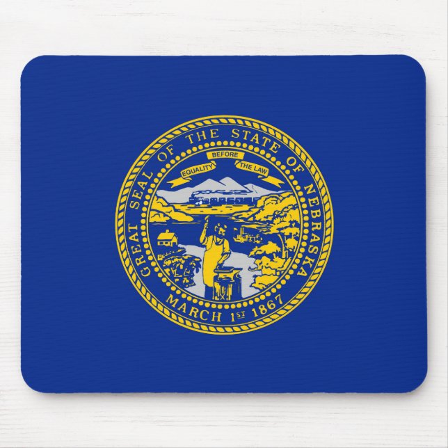 Alfombrilla De Ratón Diseño de la bandera del estado de Nebraska (Frente)