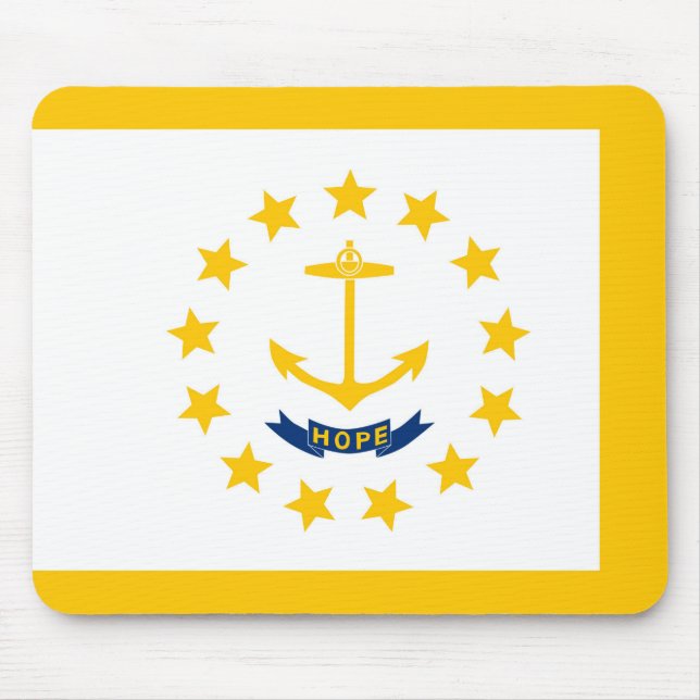 Alfombrilla De Ratón Diseño de la bandera del estado de Rhode Island (Frente)