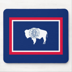Alfombrilla De Ratón Diseño de la bandera del estado de Wyoming