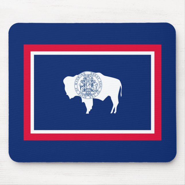 Alfombrilla De Ratón Diseño de la bandera del estado de Wyoming (Frente)