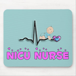 Alfombrilla De Ratón Diseño de la enfermera QRS de NICU