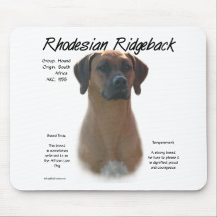 Alfombrilla De Ratón Diseño de la historia de Rhodesian Ridgeback