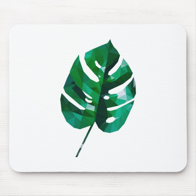 Alfombrilla De Ratón Diseño de la hoja de Monstera (Frente)