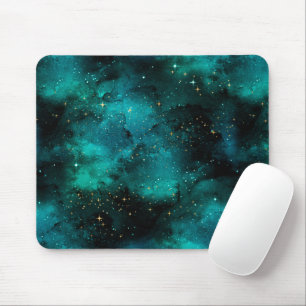 Alfombrilla De Ratón Diseño de la serie Galaxia Verde Azulado 1
