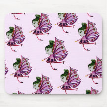 Diseño de las hadas de setas rosadas de Mousepad