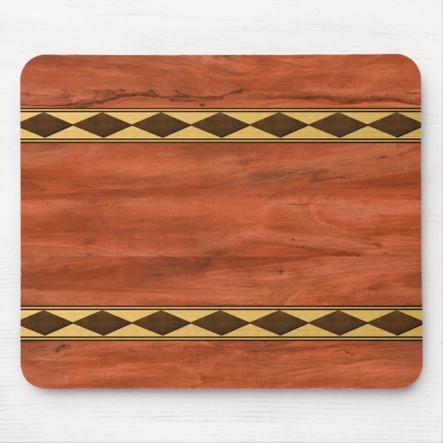 Alfombrilla De Ratón Diseño de madera entrelazada (Frente)