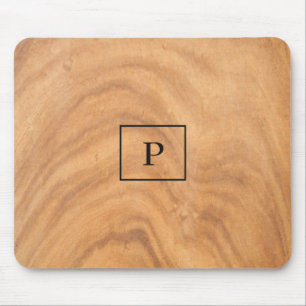Alfombrilla De Ratón Diseño de madera monogramada