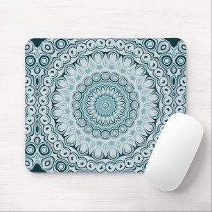 Alfombrilla De Ratón Diseño de mandala náutico tonos de azul
