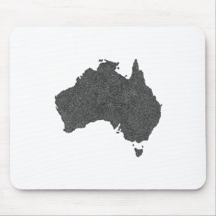 Alfombrilla De Ratón Diseño de mapas de Australia con fronteras ocultas