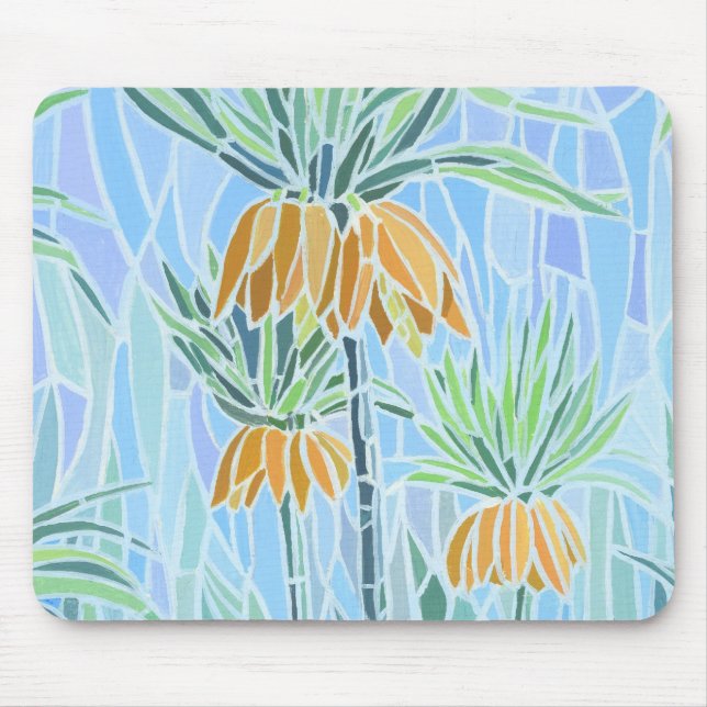 Alfombrilla De Ratón Diseño de mosaico floral (Frente)