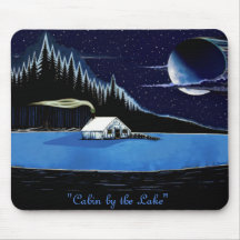 Diseño de Mousepad "Cabin by the Lake".