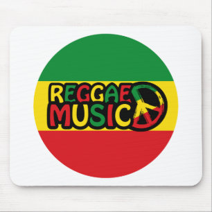 Alfombrilla De Ratón Diseño de música reggae con estilo rastafari y col