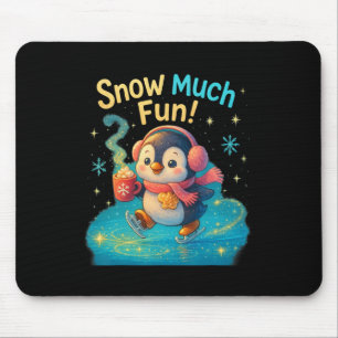 Alfombrilla De Ratón Diseño de Nieve Mucha Diversión Cuidada de Navidad