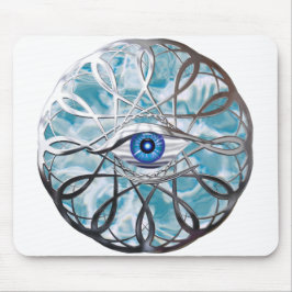 Alfombrilla De Ratón Diseño de ojo místico cromado