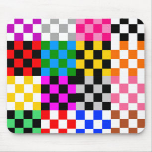 Alfombrilla De Ratón Diseño de Patrón de Parche Mosaico Colorido a Cuad