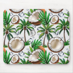 Alfombrilla De Ratón Diseño de patrón tropical de palmeras de coco