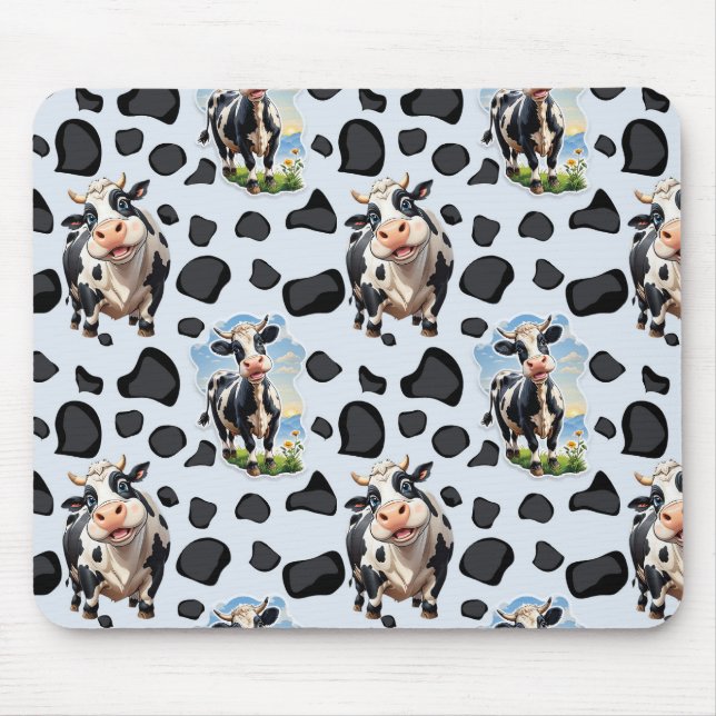 Alfombrilla De Ratón Diseño de patrones de animales de vaca (Frente)