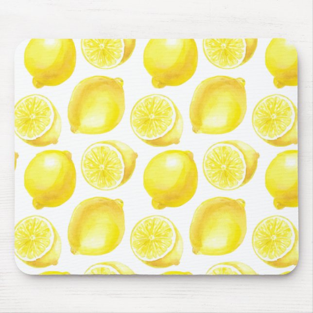 Alfombrilla De Ratón Diseño de patrones de lemones (Frente)