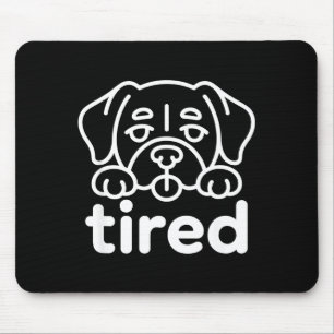 Alfombrilla De Ratón Diseño de perro cansado lindo