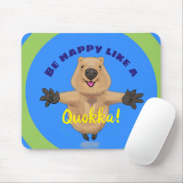 Alfombrilla De Ratón Diseño de personalizados de quokka saltando feliz
