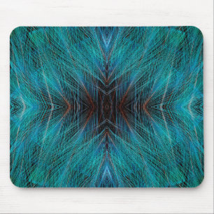 Alfombrilla De Ratón Diseño de pluma fractal del ave del paraíso