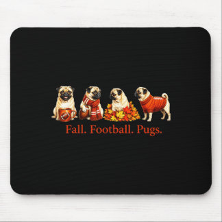Alfombrilla De Ratón Diseño de pug de fútbol otoño temporada amante de