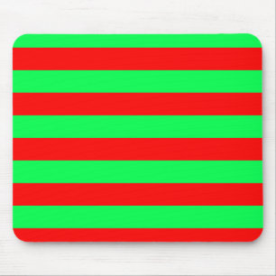 Alfombrilla De Ratón Diseño de rayas rojas y verdes