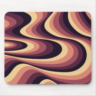 Alfombrilla De Ratón Diseño de remolinos abstractos púrpura, rosa y bei