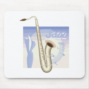 Alfombrilla De Ratón diseño de saxofón de jazz