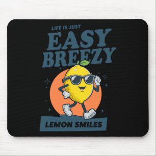 Alfombrilla De Ratón Diseño de Sonrisas de Limón Fácil y Sin Preocupaci