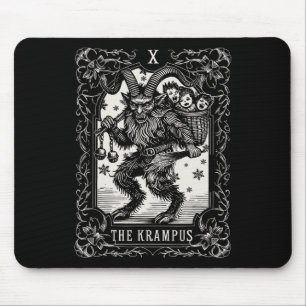 Alfombrilla De Ratón Diseño de tarjeta de tarot de Krampus Temporada de