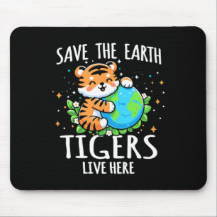Alfombrilla De Ratón Diseño de tigre para salvar la Tierra - Día de la 